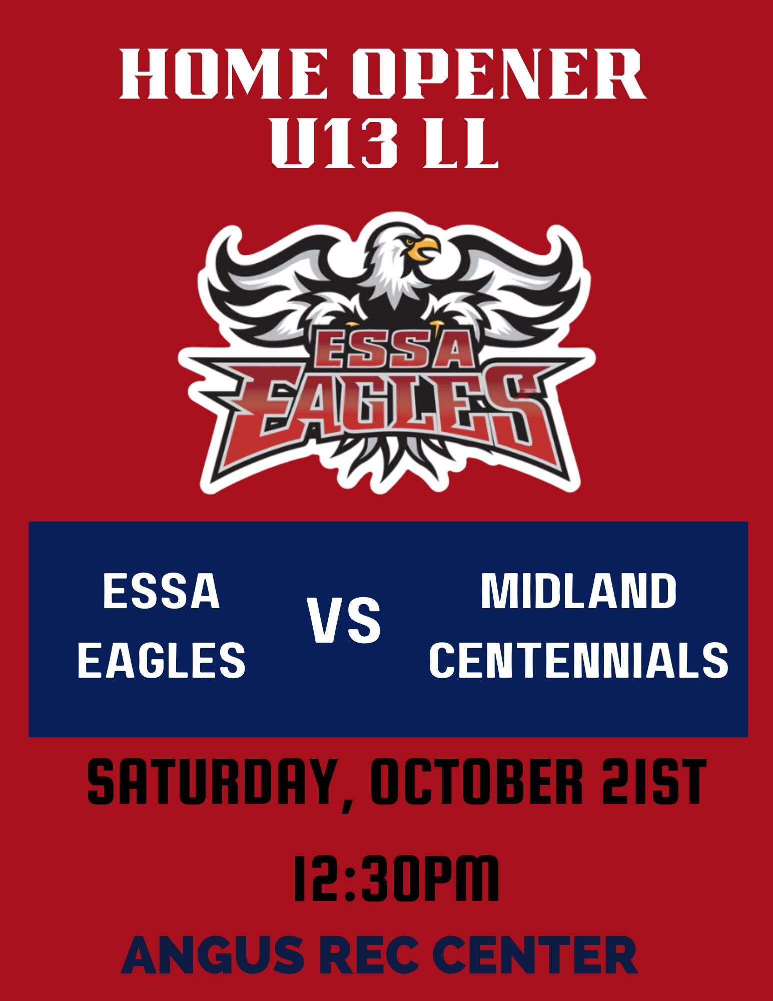 News > U13 LL Home Opener (Essa Minor Hockey)